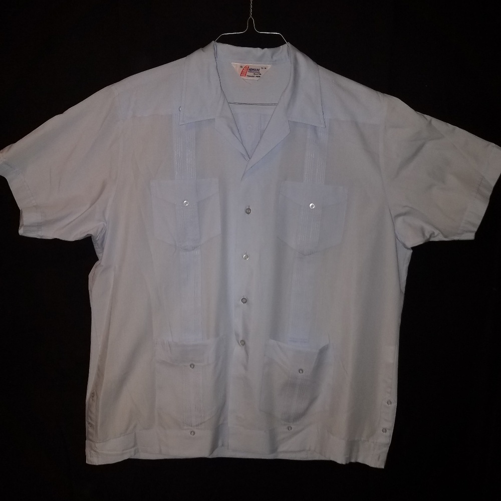 Men's Light Blue 4 Pocket Romani Shirt Size XL